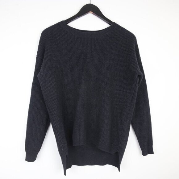 Aritzia Sweaters - Aritzia Wilfred Free Isabelli Wool Crew-Neck Black Sweater Size Large